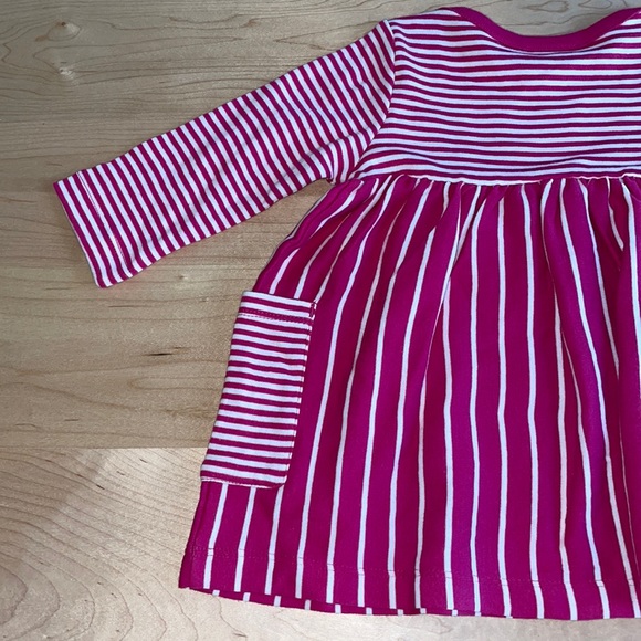 Hanna Andersson Swing into Spring Dress 6-12 months 💕 Pink Striped Dress - Picture 6 of 7